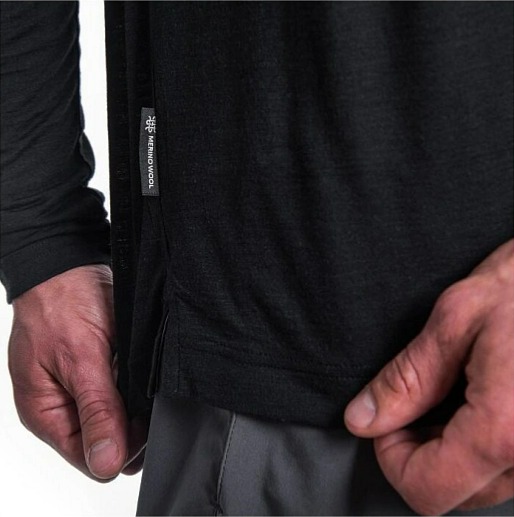 SENSOR MERINO AIR traveller pánské triko dl.rukáv černá