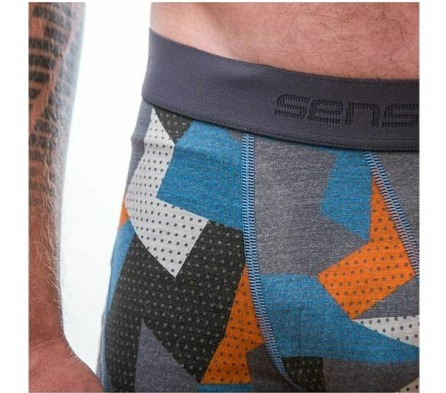 SENSOR MERINO IMPRESS pánské trenky modrá/camo