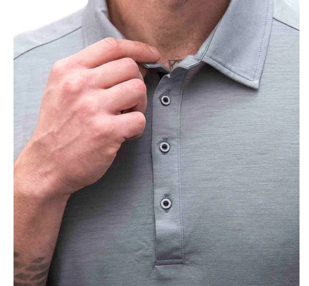 SENSOR MERINO ACTIVE POLO pánské triko kr.rukáv šedá