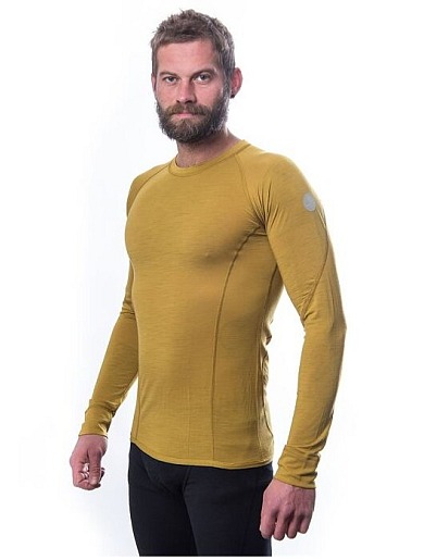 SENSOR MERINO AIR pánské triko dl.rukáv mustard