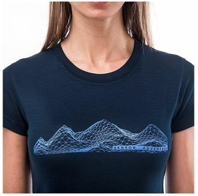 SENSOR MERINO ACTIVE PT MOUNTAINS dámské triko kr.rukáv deep blue