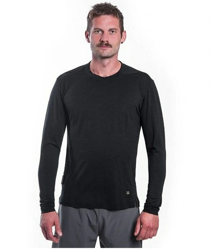 SENSOR MERINO AIR traveller pánské triko dl.rukáv černá