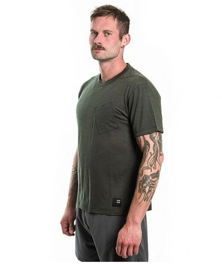 SENSOR MERINO AIR traveller pánské triko kr.rukáv olive green