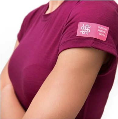 SENSOR MERINO ACTIVE dámské triko kr.rukáv lilla