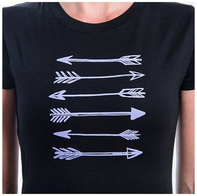 SENSOR MERINO ACTIVE PT ARROWS dámské triko kr.rukáv černá