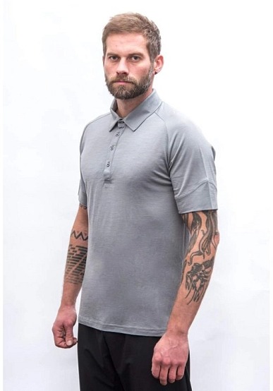SENSOR MERINO ACTIVE POLO pánské triko kr.rukáv šedá
