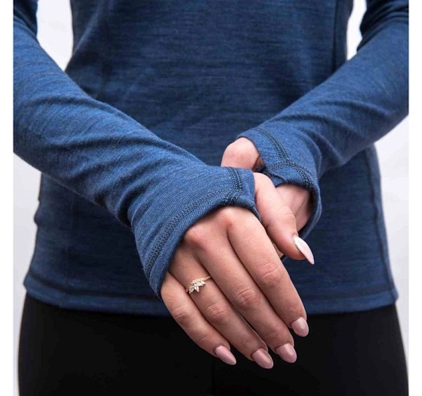 SENSOR MERINO BOLD dámské triko dl.rukáv cool blue