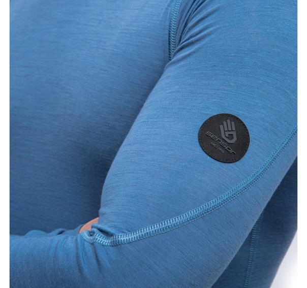 SENSOR MERINO AIR pánské triko dr.rukáv riviera blue