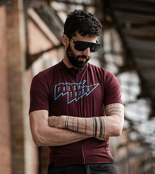 FT MEN'S LITE MERINO JERSEY MERLOT RED