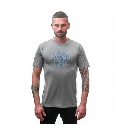 SENSOR MERINO ACTIVE PT COMPASS pánské triko kr.rukáv šedá