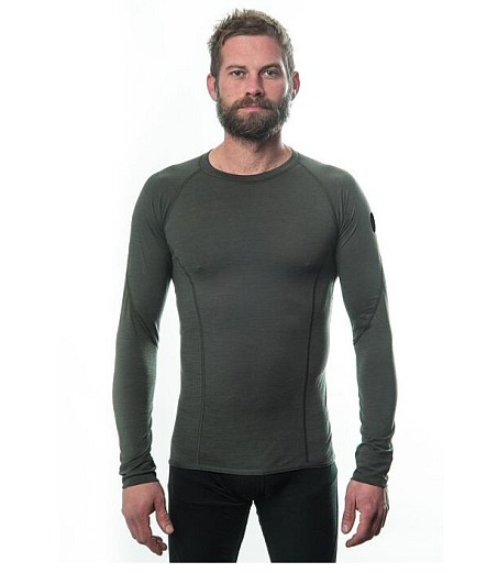 SENSOR MERINO AIR pánské triko dl.rukáv olive green