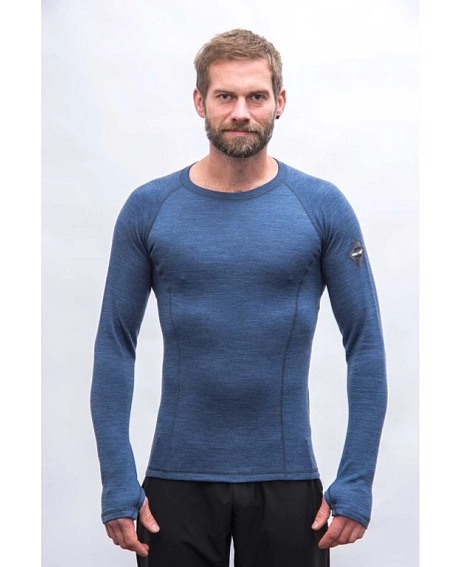 SENSOR MERINO BOLD pánské triko dl.rukáv cool blue