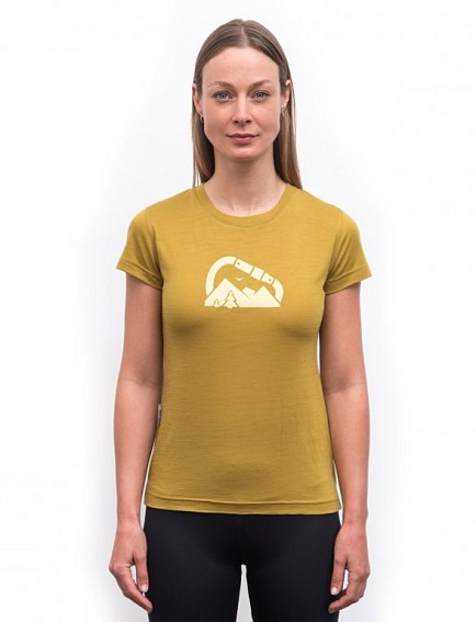 SENSOR MERINO AIR SUMMIT dámské triko kr.rukáv mustard