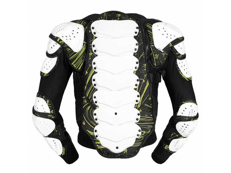 Chránič těla TXR Armor černo-bílo-fluo žlutý