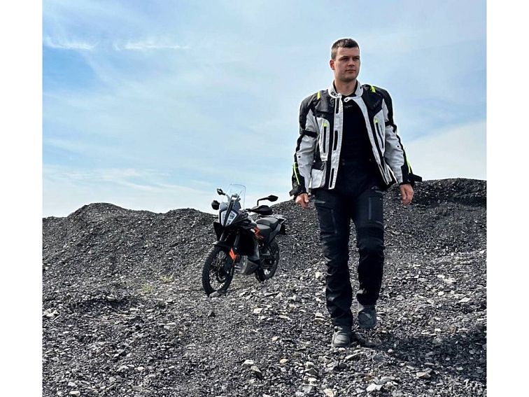 Bunda na motorku TXR Expedition černo-šedo-fluo žlutá