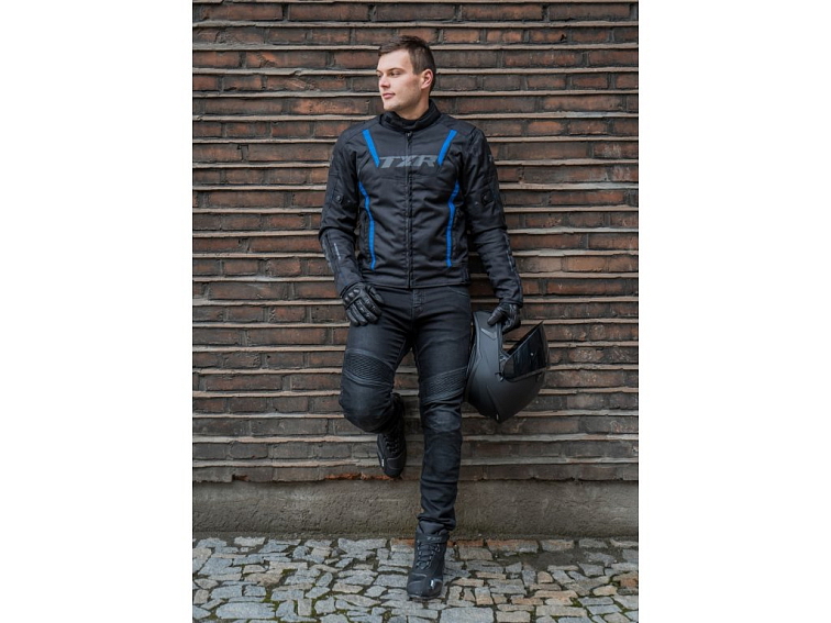 Bunda na motorku TXR Gunner černo-modrá