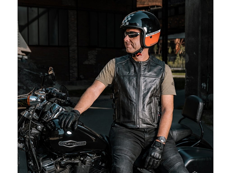 Kožená vesta na motorku TXR Shooter
