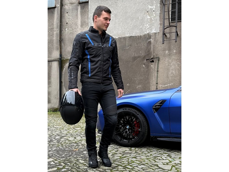 Bunda na motorku TXR Gunner černo-modrá