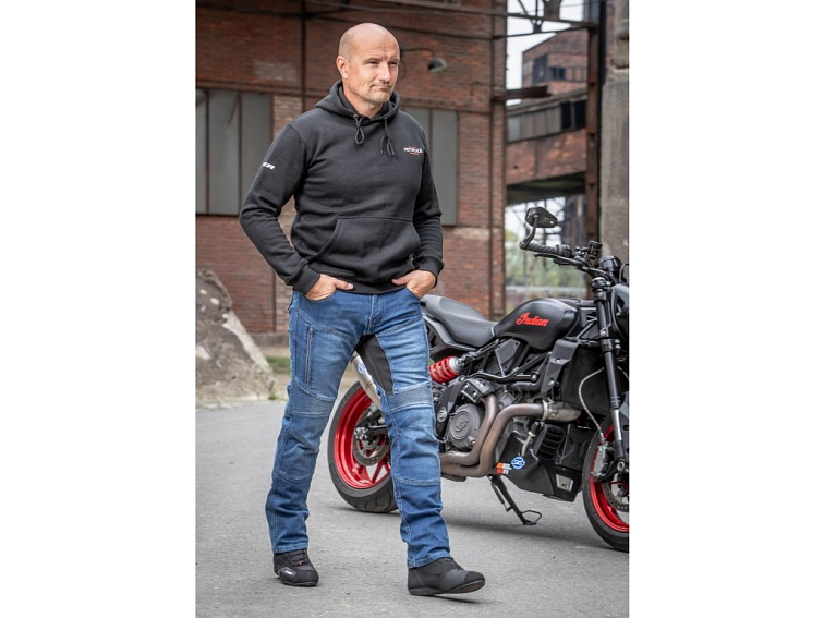 Jeansy na motorku TXR Patriot světle modré