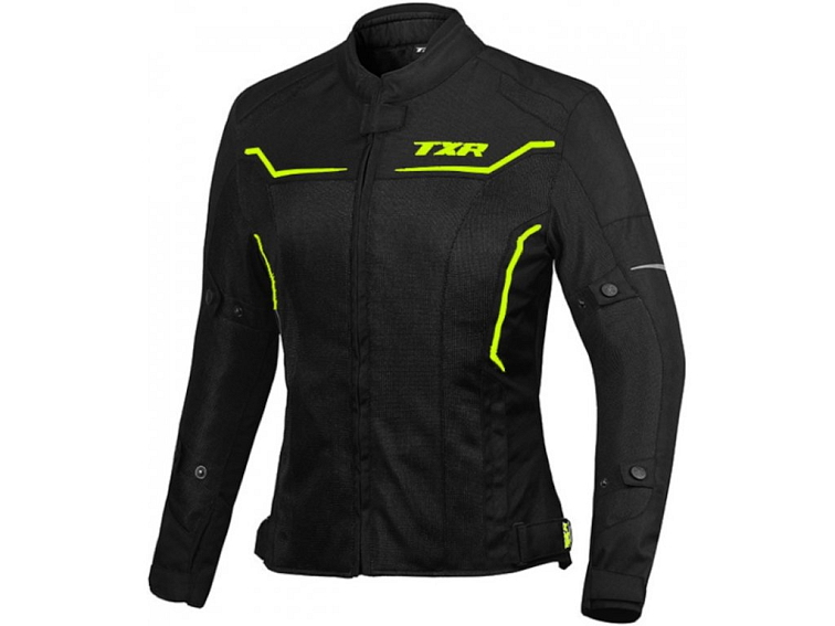 Dámská bunda na motorku TXR Aero černo-fluo žlutá