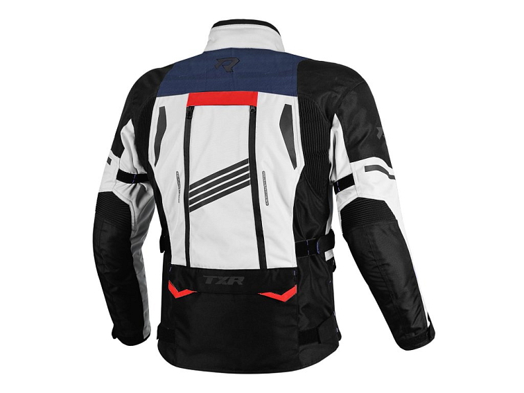 Bunda na motorku TXR Expedition černo-šedo-modro-červená