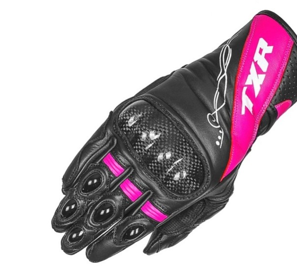 Dámské rukavice na motorku TXR RS3 černo-růžové