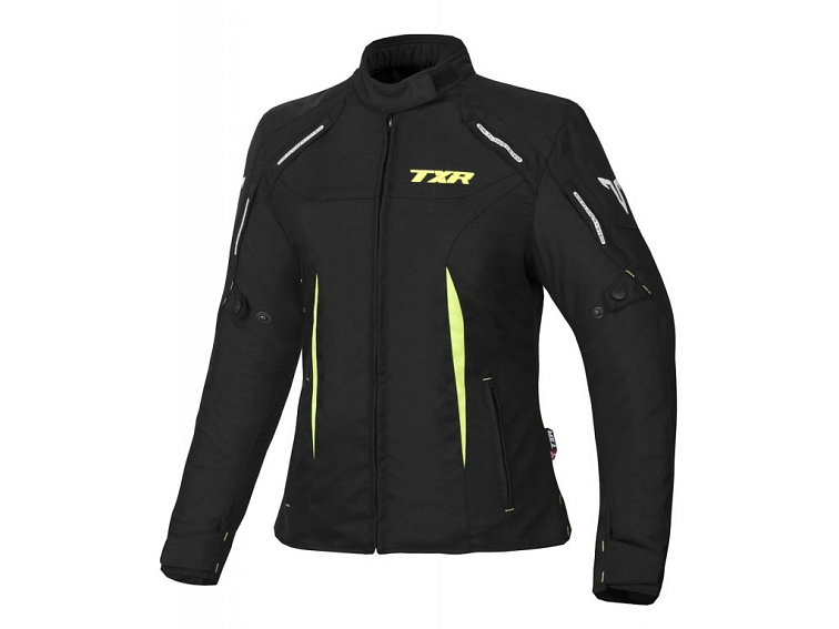 Dámská bunda na motorku TXR Elisa černo-fluo žlutá