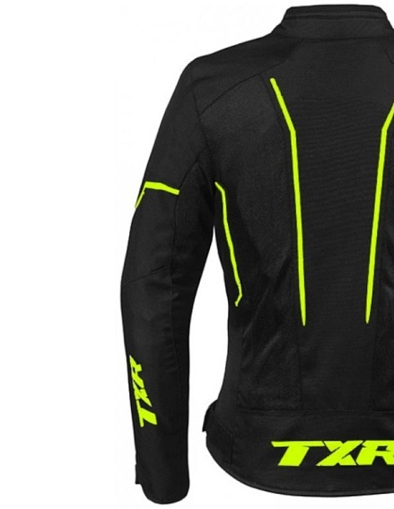 Dámská bunda na motorku TXR Aero černo-fluo žlutá