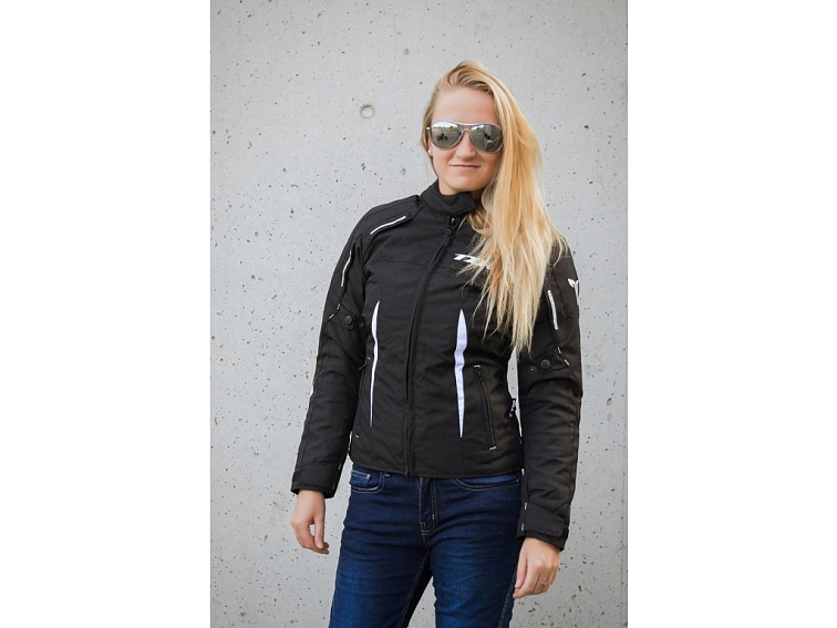 Dámská bunda na motorku TXR Elisa černo-bílá