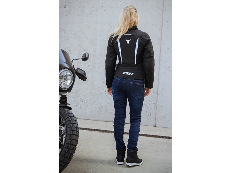 Dámská bunda na motorku TXR Elisa černo-bílá