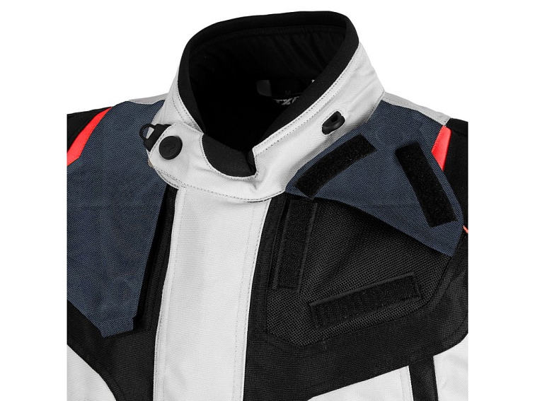 Bunda na motorku TXR Expedition černo-šedo-modro-červená