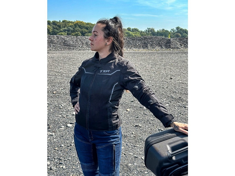 Dámská bunda na motorku TXR Aero černá