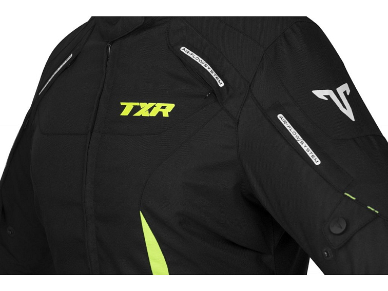 Dámská bunda na motorku TXR Elisa černo-fluo žlutá