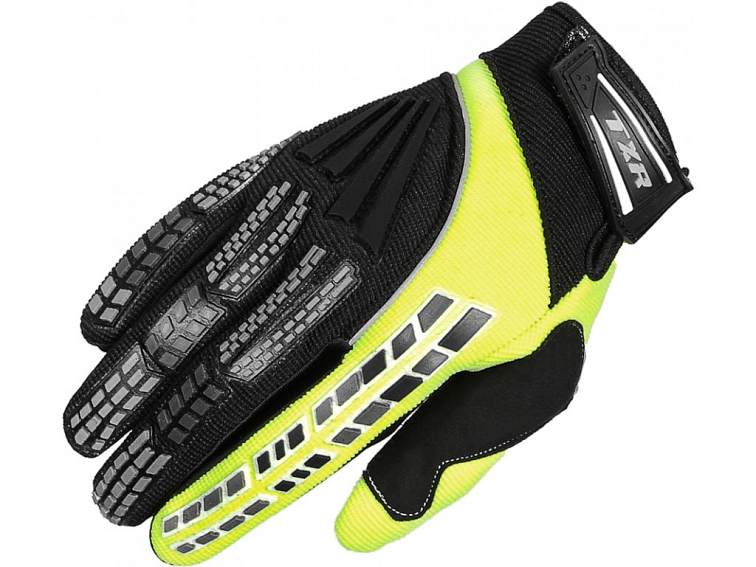 Rukavice na motorku TXR Rush černo-fluo žluté