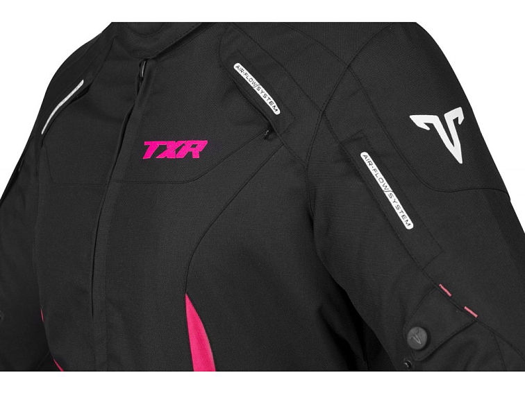 Dámská bunda na motorku TXR Elisa černo-růžová