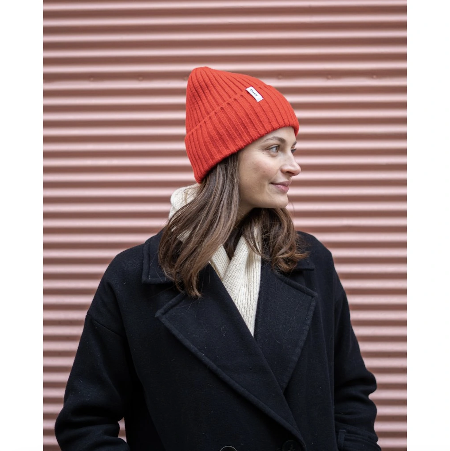 Vlněná čepice merino červená