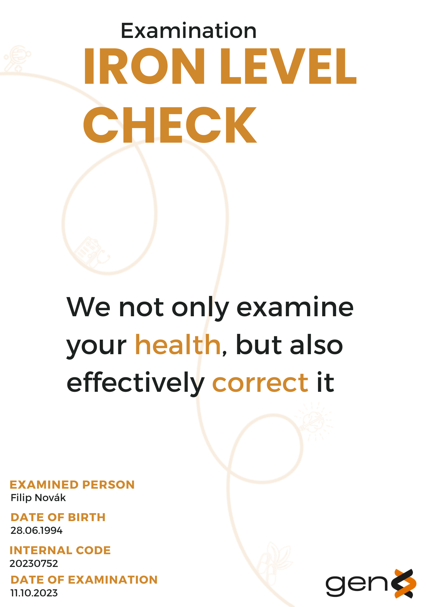 KONTROLA STAVU ŽELEZA