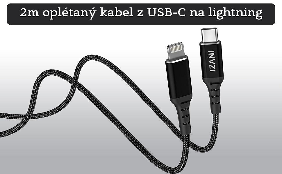 Kábel Invzi® USB-C s konektorom Lightning s MFi