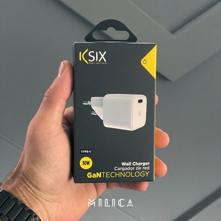 Ksix nabíjačka USB-C, 30W, GaN, PD, PPS