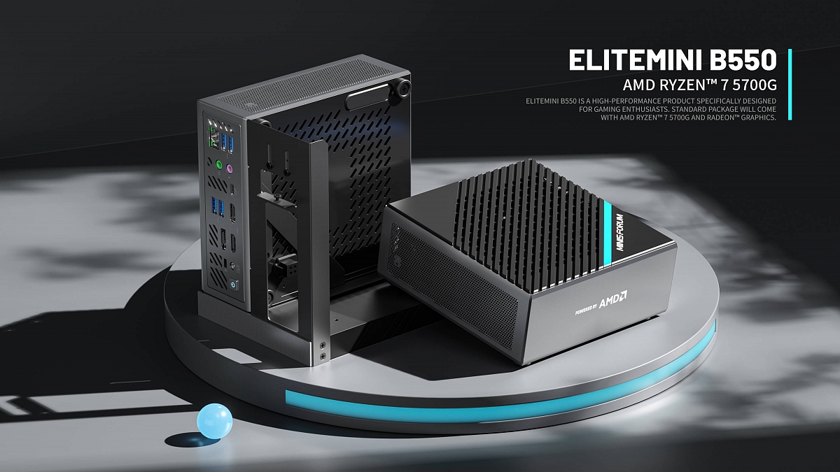Minisforum® EliteMini B550, RAM 32GB,SSD 512GB, Win 11 Pro