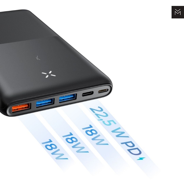 Ksix Power Bank 20 000 mAh, 22,5 W + kábel USB-C na USB-C