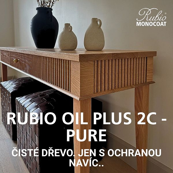 Rubio Monocoat Oil Plus 2C PURE - bezbarvý olej s akcelerátorem