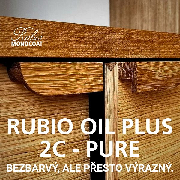 Rubio Monocoat Oil Plus 2C PURE - bezbarvý olej s akcelerátorem