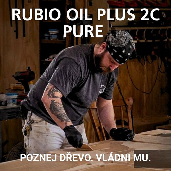 Rubio Monocoat Oil Plus 2C PURE - bezbarvý olej s akcelerátorem