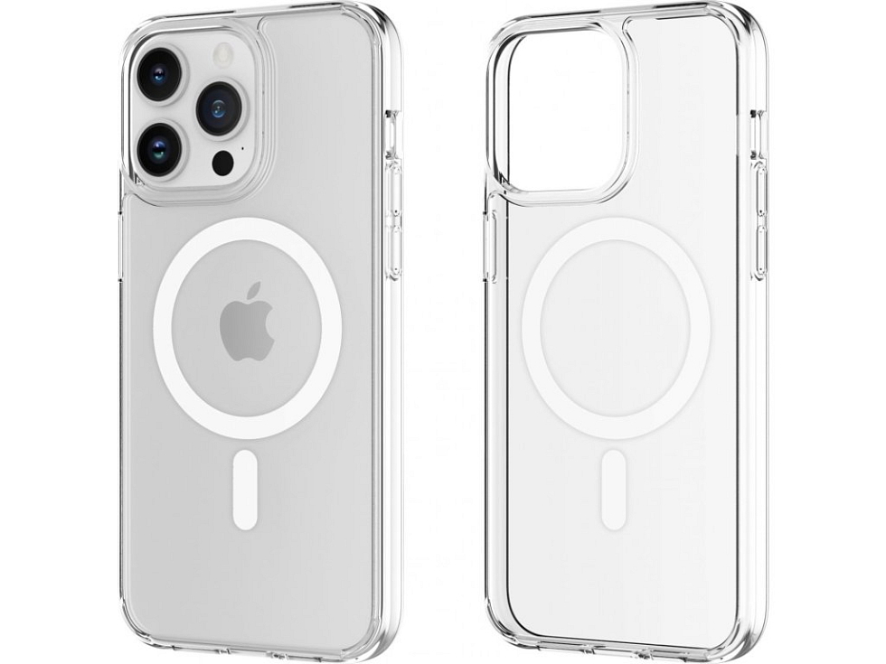 Průhledný tvrzený MagSafe kryt na iPhone 15 Pro Max