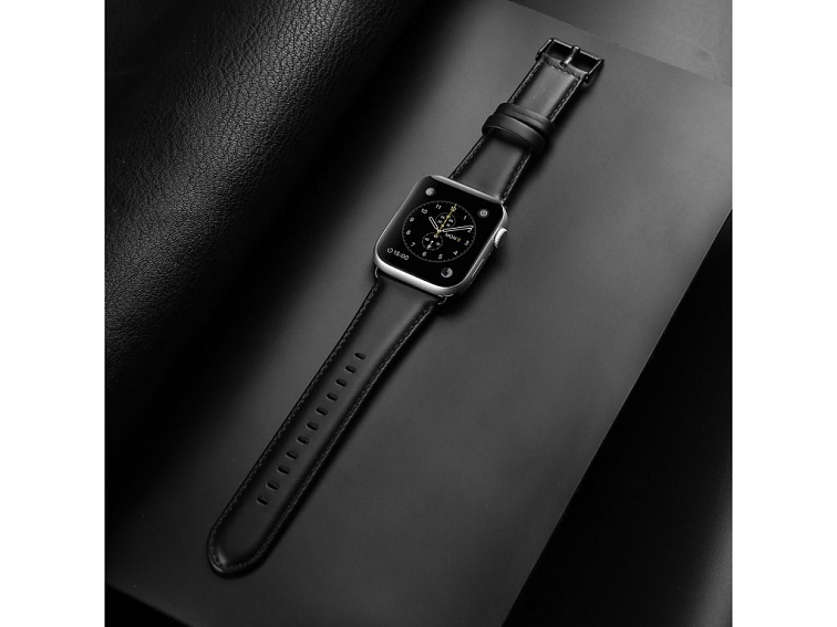 Kožený pásek / řemínek pro Apple Watch 38mm / 40mm / 41mm / 42mm - DuxDucis, Business Black