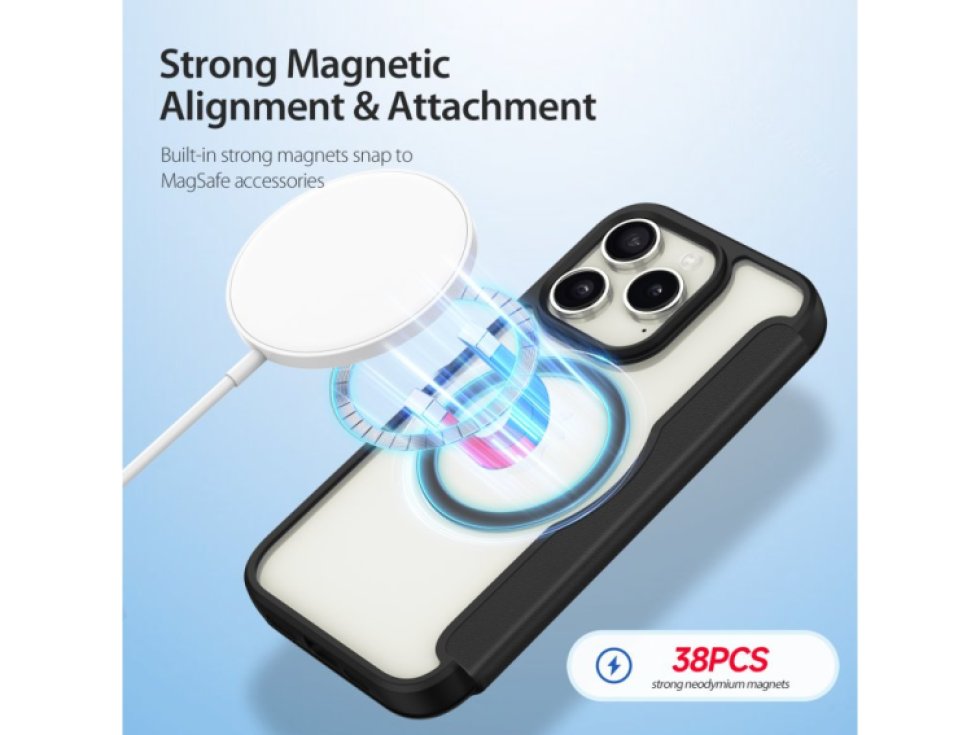 Ochranné pouzdro na iPhone 15 Pro - DuxDucis, SkinX Pro with MagSafe Black