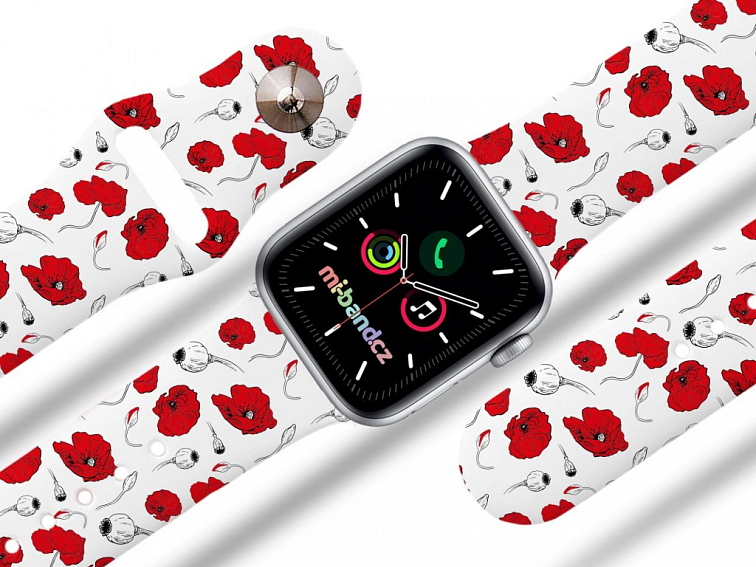 Apple watch řemínek Vlčí máky