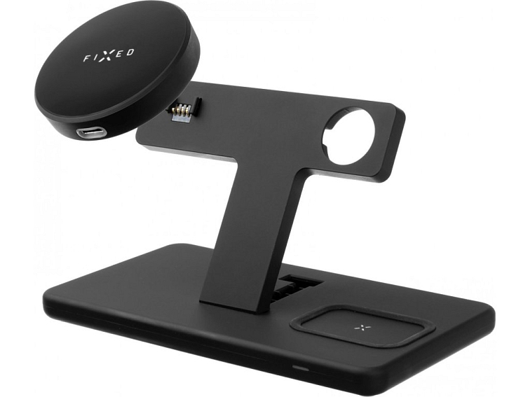 Bezdrátová nabíječka pro iPhone, Apple Watch a AirPods - FIXED, MagPowerstation Black