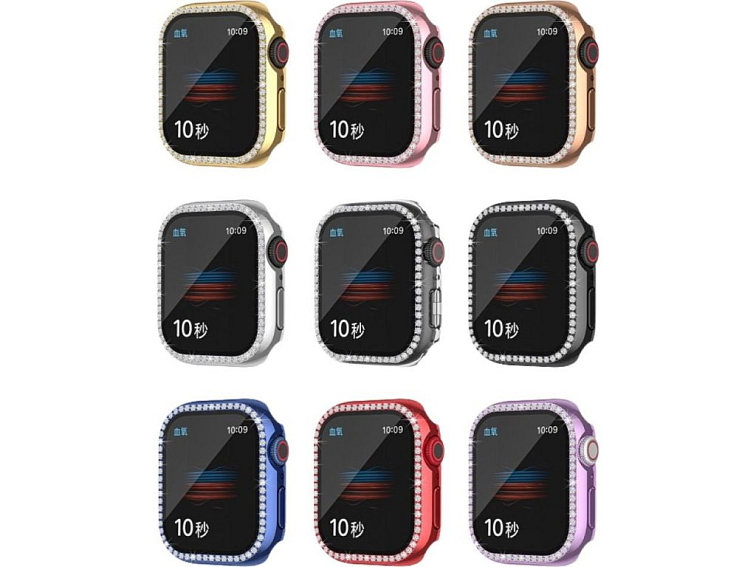 Ochranné kamínkové pouzdro se sklíčkem pro Apple Watch 41mm